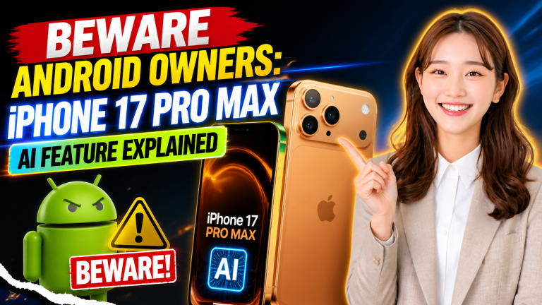 A vibrant image of the iPhone 17 Pro Max highlighting its innovative AI capabilities.